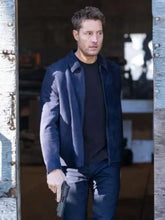 Tracker S03 Justin Hartley Blue Suede Jacket