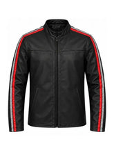 Tulsa King inspired leather jacket with zipper cuffs