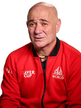Laver Cup 2026 red unisex bomber jacket front view