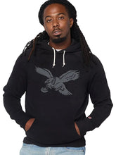 Homage Eagles blackout hoodie with rib-knitted cuffs