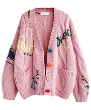 Ebossy Dream Sport Women’s Cable Knit V-Neck Cardigan