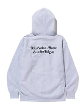 Two-tone navy and heather grey pullover streetwear hoodie