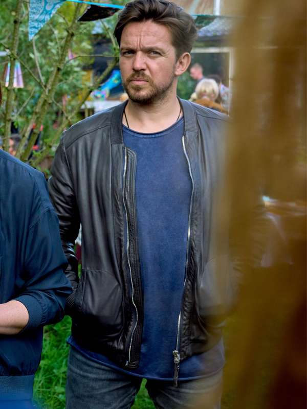 Brad de Vries Van der Valk S02 Black Leather Jacket