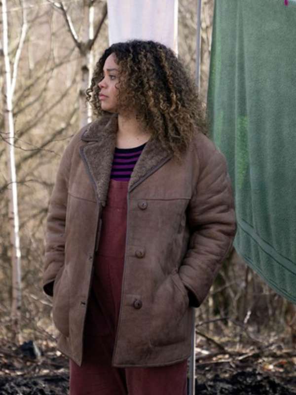Aisha Toussaint Vigil Shearling Leather Coat