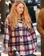 Lily Boom It Ends With Us 2024 Plaid Wool Jacket