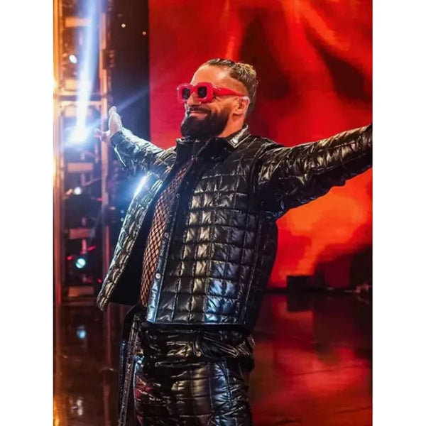 Seth Rollins Black Quilted Jacket