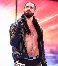 WWE Seth Rollins Black Leather Jacket