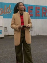 Iantha Richardson Will Trent S04 Beige Wool Coat