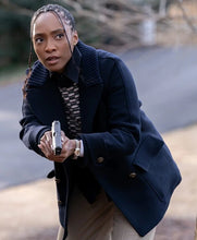 Will Trent S03 Faith Mitchell Black Wool Peacoat
