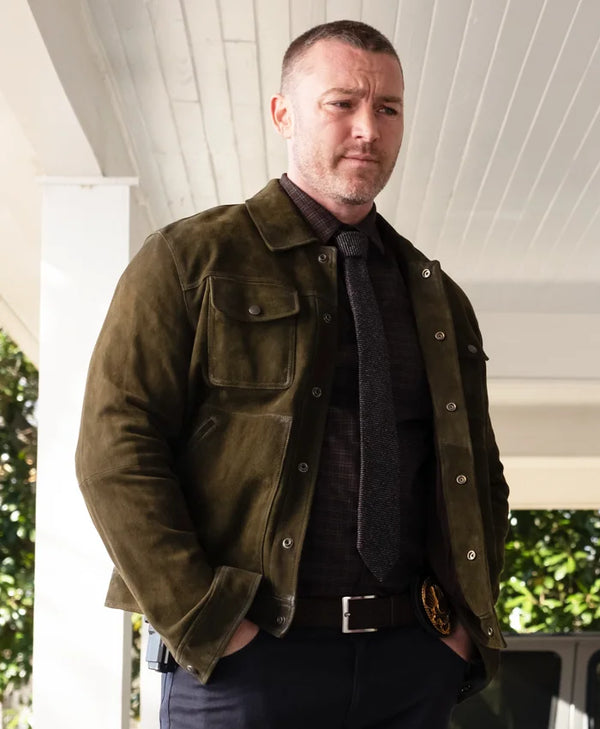 Will Trent S03 Michael Ormewood Suede Leather Jacket