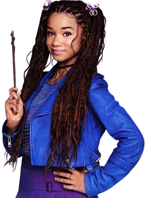 Billie Wizards Beyond Waverly Place Blue Leather Jacket