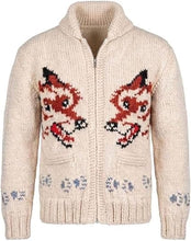 Wolf Knitted Canadian Style Unisex Jacquard Knit Sweater