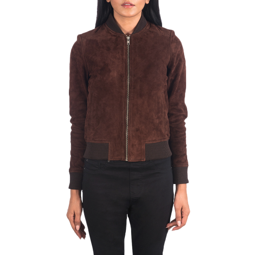 Bliss Suede Jacket Women, Brown