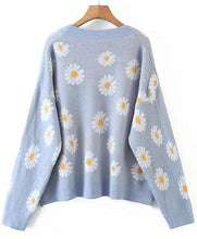 Daisy V-Neck Buttoned Down Women’s Knit Sweater