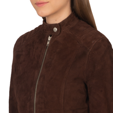 Kelsee Mocha Suede Jacket Women, Brown