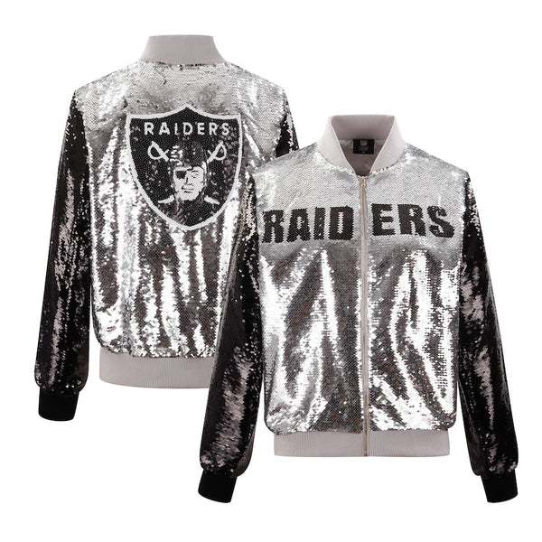 Women's Las Vegas Raiders Cuce Two-Tone Sequin Jacket
