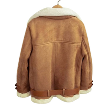 Fur Shearling Jacket Women, Brown