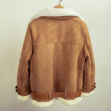 Fur Shearling Jacket Women, Brown
