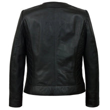 Biker Quilted Leather Jacket Women, Black