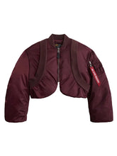 Women's MA-1 zipper flight jacket with ribbed collar