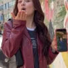 XO Kitty S02 Anna Cathcart Leather Blazer