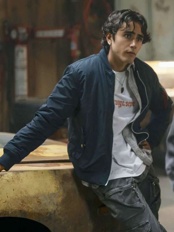 Motorheads Zac Torres Blue Bomber Jacket