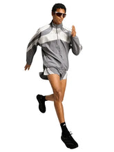 Grey Adidas Adizero inspired running jacket with Chicago graphic