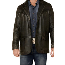 Yellowstone Black Leather Blazer