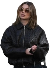 Sophia Geiss inspired black fabric jacket for everyday outfits