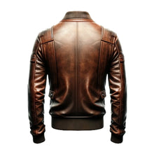 Classic Brown Leather Flight Jacket