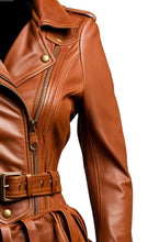Asymmetrical Brown Leather Jacket For Men