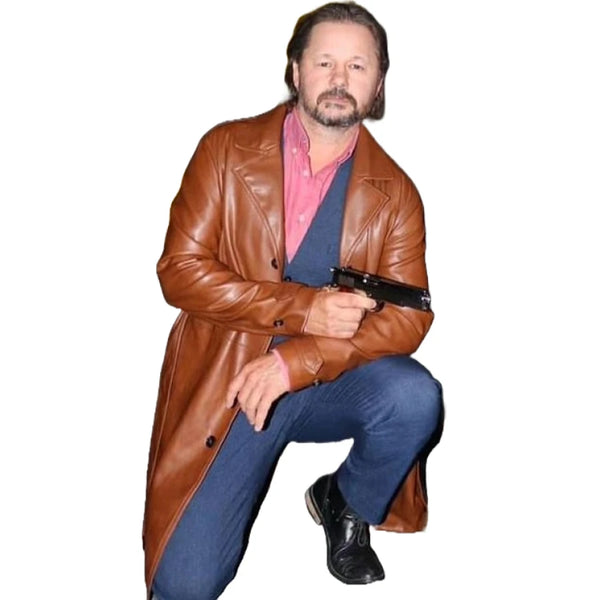 The Hitmen 2024 Conor Hamill Brown Coat