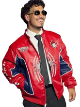 Cristian Andres inspired leather jacket with ribbed cuffs