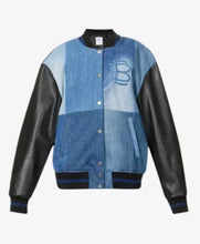 Christina Hall The Flip Off Denim Varsity Jacket