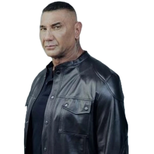 The Killer`S Game 2024 Dave Bautista Black Jacket