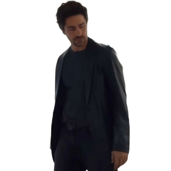 Desperate Lies S01 Oscar Leather Blazer
