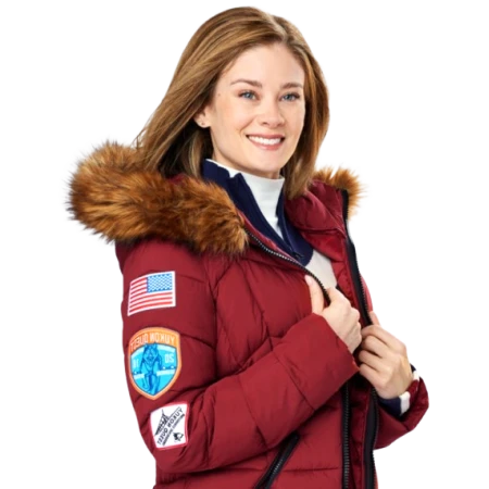 The Finnish Line Kim Matula Red Fur Hooded Jacket