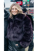Erin Andrews Purple Faux Fur Coat
