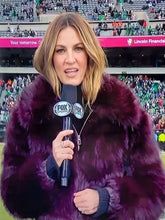 Erin Andrews Purple Faux Fur Coat