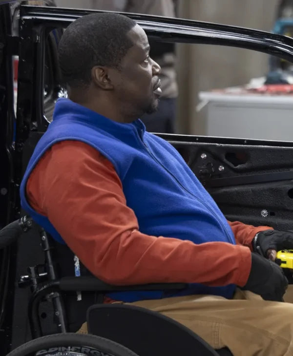 Shifting Gears Daryl Mitchell Blue Vest