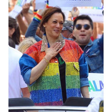 Kamala Harris Rainbow Denim Rainbow Jacket