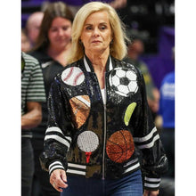 Kim Mulkey Queen Of Sports Black Sequin Jacket
