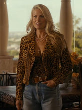 Landman 2024 Ali Larter Leopard Print Cropped Jacket