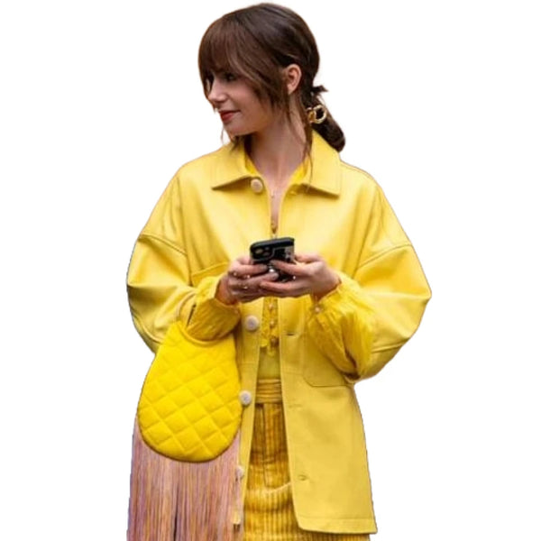 Lily Collins Emily In Paris S04 Yellow Jacket