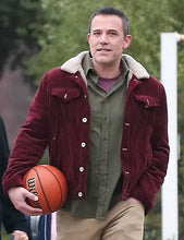 Ben Affleck The Accountant 2 Maroon Shearling Jacket