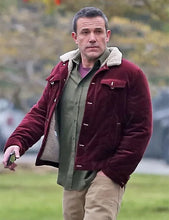 Ben Affleck The Accountant 2 Maroon Shearling Jacket