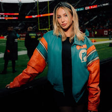 Alix Earle Miami Dolphins Leather Jacket