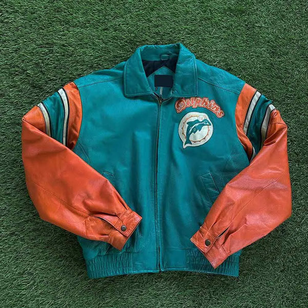 Alix Earle Miami Dolphins Leather Jacket