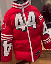 Kristin Juszczyk Red Puffer Jacket