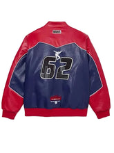 Cristian Andres Spider-Man red and blue leather jacket